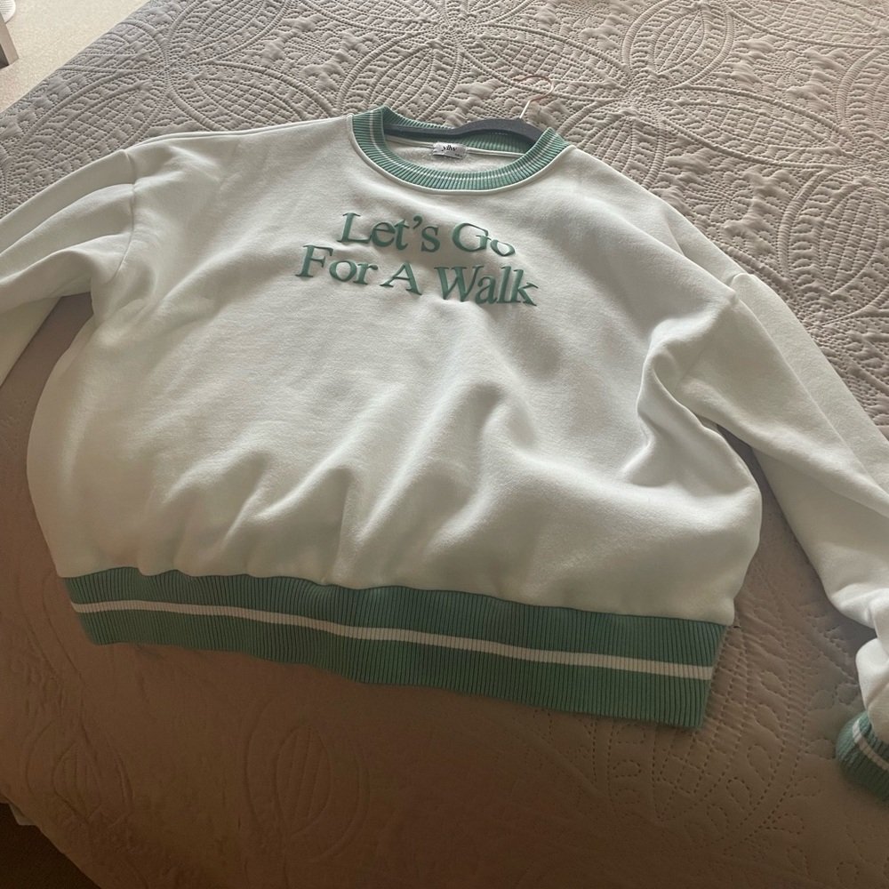 Lets Go For A Walk sweatshirt-yellow the label (yllw)-size m